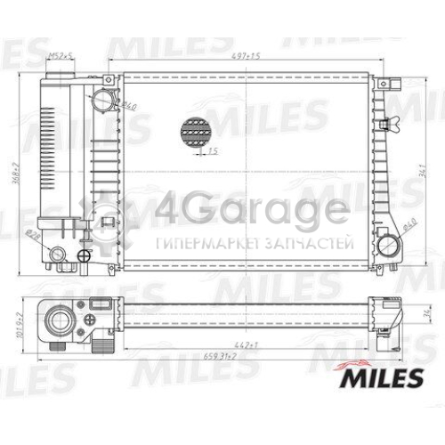 MILES ACRM126 Радиатор охлаждение двигателя