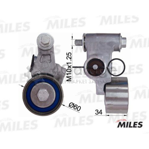 MILES AG01001 Натяжной ролик ремень ГРМ