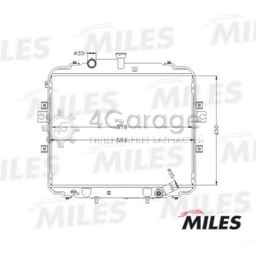 MILES ACRB068 Радиатор охлаждение двигателя