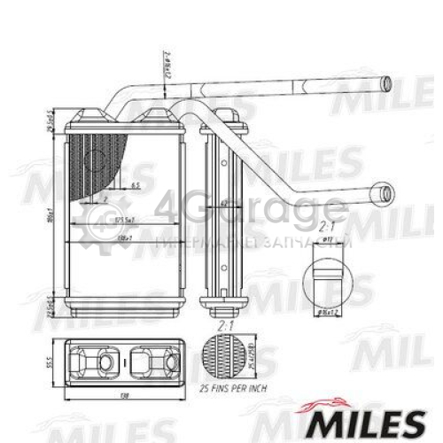 MILES ACHB000 Теплообменник отопление салона