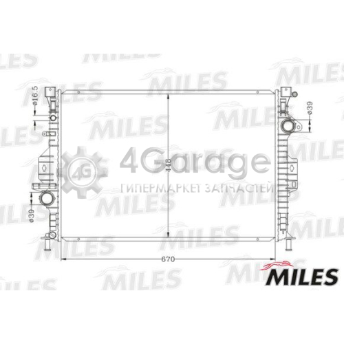 MILES ACRB081 Радиатор охлаждение двигателя