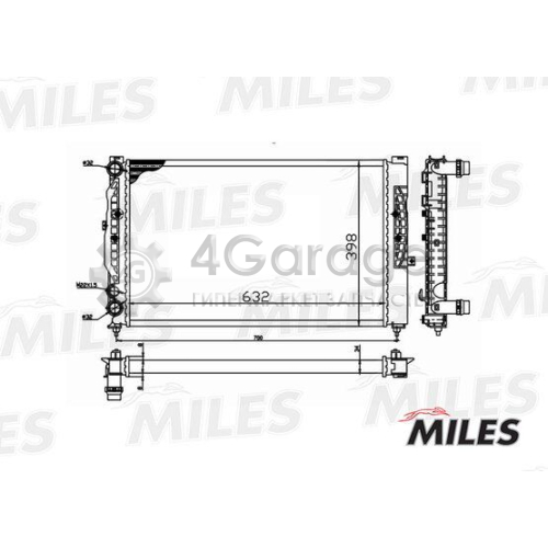 MILES ACRM056 Радиатор охлаждение двигателя
