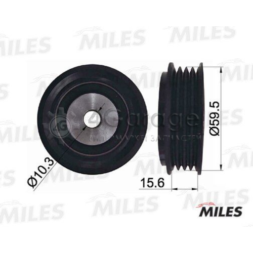 MILES AG03043 Натяжной ролик поликлиновой ремень