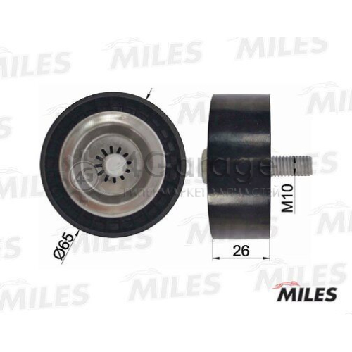 MILES AG03053 Паразитный / ведущий ролик поликлиновой ремень