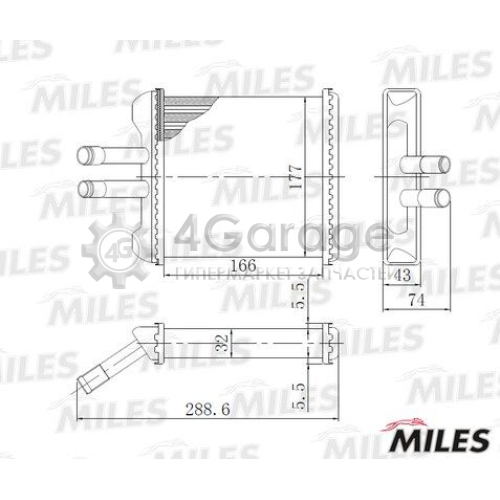 MILES ACHM023 Теплообменник отопление салона