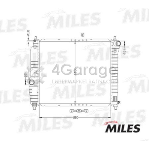 MILES ACRM023 Радиатор охлаждение двигателя