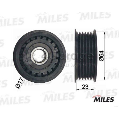 MILES AG03002 Паразитный / ведущий ролик поликлиновой ремень