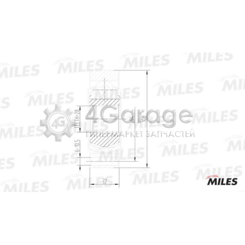 MILES GA10036 Шарнирный комплект приводной вал