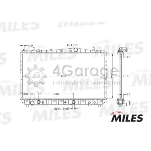 MILES ACRB030 Радиатор охлаждение двигателя