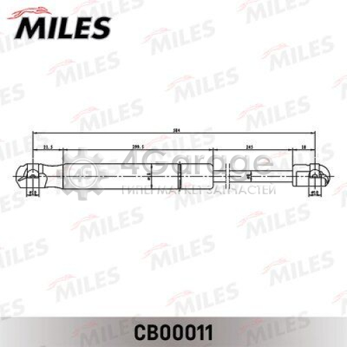 MILES CB00011 Газовая пружина крышка багажник