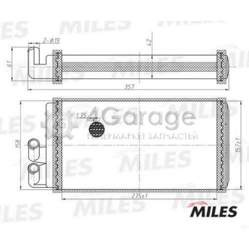 MILES ACHM006 Теплообменник отопление салона