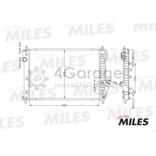 MILES ACRB028 Радиатор охлаждение двигателя