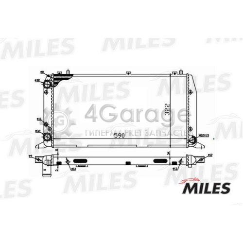 MILES ACRM012 Радиатор охлаждение двигателя