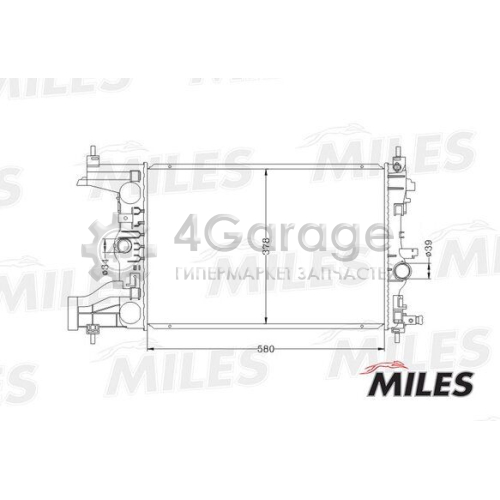 MILES ACRB067 Радиатор охлаждение двигателя