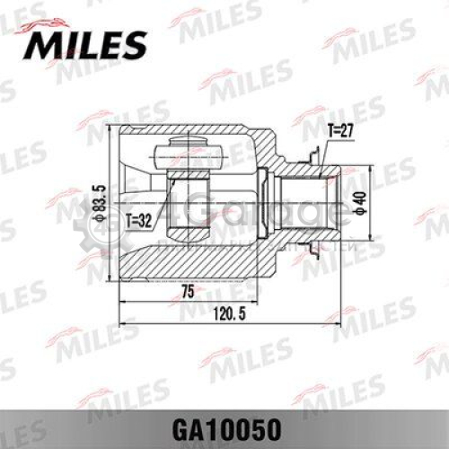 MILES GA10050 Шарнирный комплект приводной вал