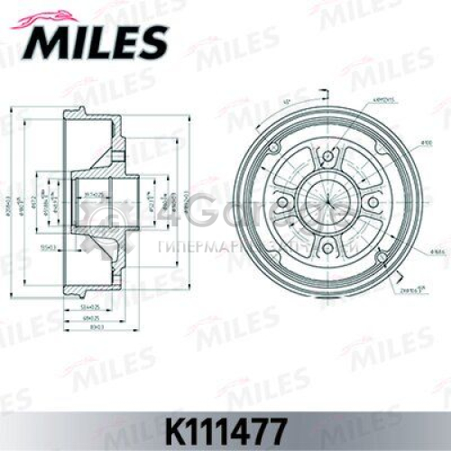 MILES K111477 Тормозной барабан