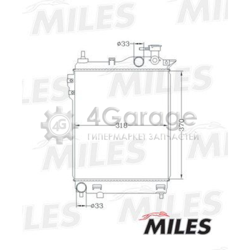 MILES ACRB025 Радиатор охлаждение двигателя