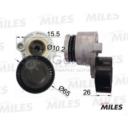 MILES AG00034 Натяжитель ремня клиновой зубча