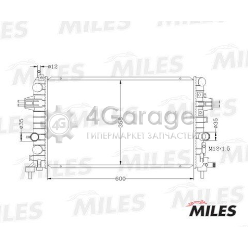 MILES ACRB031 Радиатор охлаждение двигателя