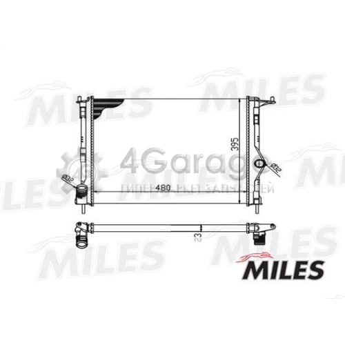 MILES ACRM004 Радиатор охлаждение двигателя