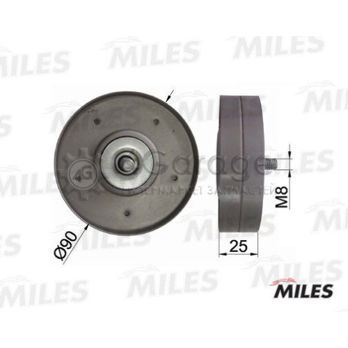 MILES AG03118 Паразитный / ведущий ролик поликлиновой ремень