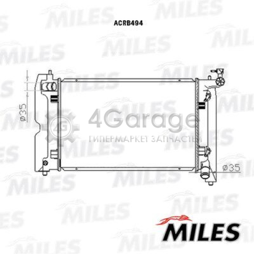 MILES ACRB494 Радиатор охлаждение двигателя