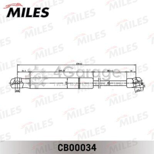 MILES CB00034 Газовая пружина капот