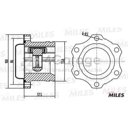 MILES GA10025 Шарнирный комплект приводной вал