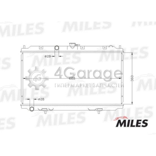 MILES ACRB059 Радиатор охлаждение двигателя