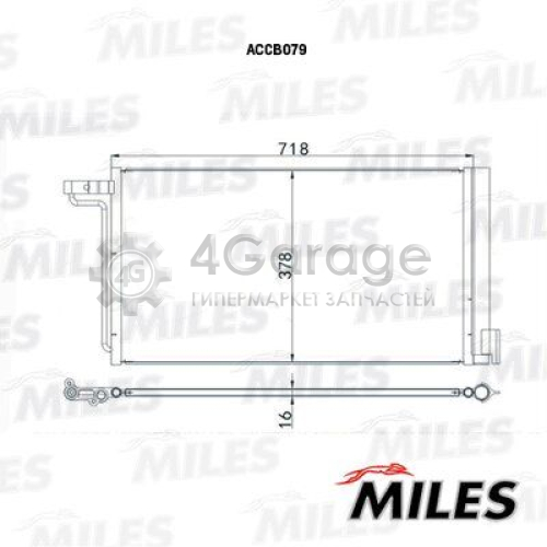 MILES ACCB079 Конденсатор кондиционер