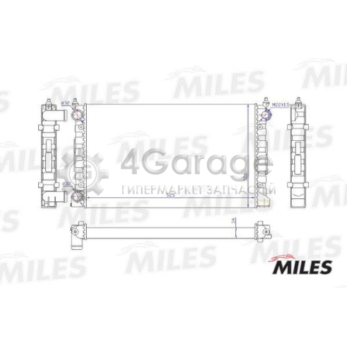 MILES ACRM021 Радиатор охлаждение двигателя