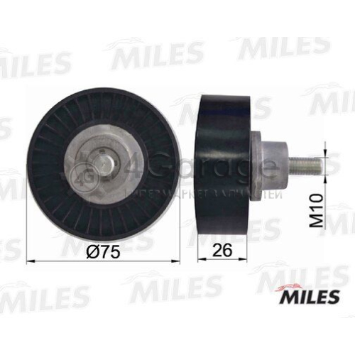 MILES AG03091 Паразитный / ведущий ролик поликлиновой ремень