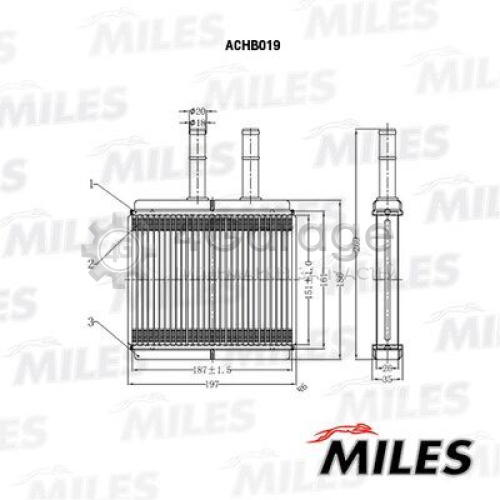 MILES ACHB019 Теплообменник отопление салона