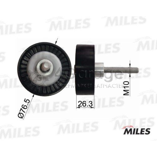 MILES AG03009 Паразитный / ведущий ролик поликлиновой ремень