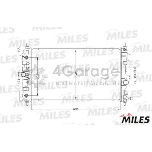 MILES ACRB108 Радиатор охлаждение двигателя