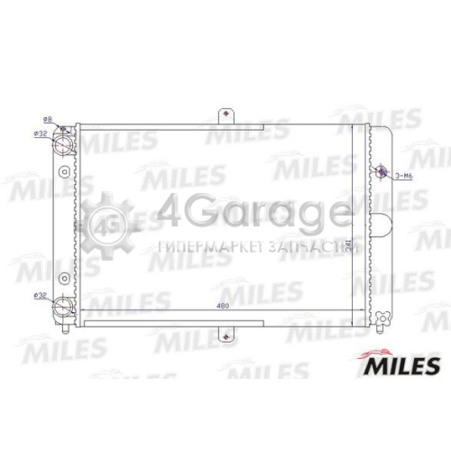 MILES ACRM480 Радиатор охлаждение двигателя