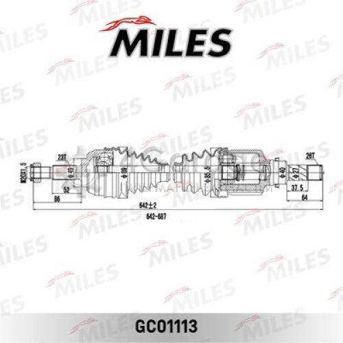 MILES GC01113 Приводной вал