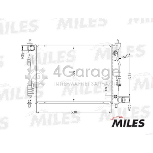 MILES ACRB027 Радиатор охлаждение двигателя