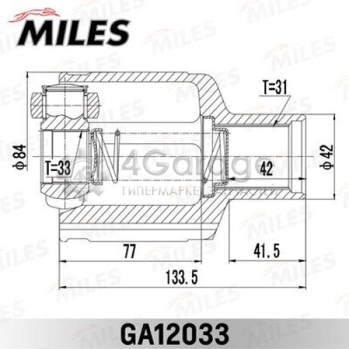 MILES GA12033 Шарнир приводной вал