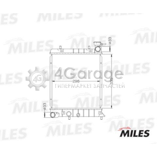 MILES ACRB007 Радиатор охлаждение двигателя