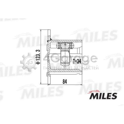 MILES GA10033 Шарнирный комплект приводной вал