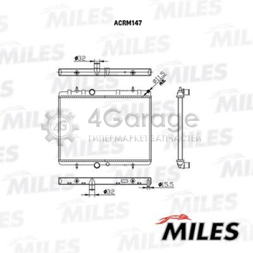 MILES ACRM147 Радиатор охлаждение двигателя