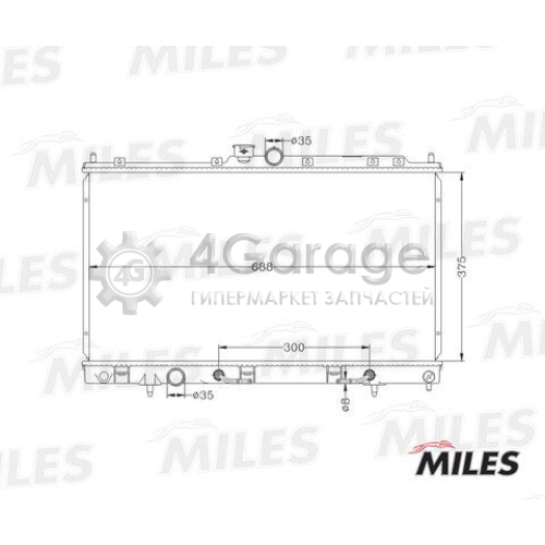 MILES ACRB018 Радиатор охлаждение двигателя