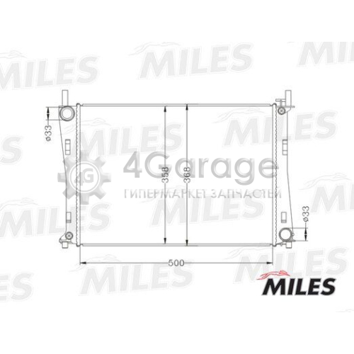 MILES ACRB019 Радиатор охлаждение двигателя