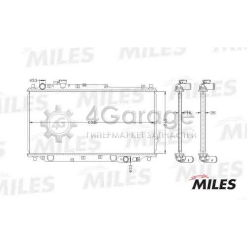 MILES ACRB011 Радиатор охлаждение двигателя