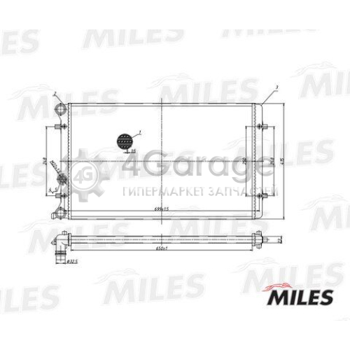 MILES ACRM016 Радиатор охлаждение двигателя