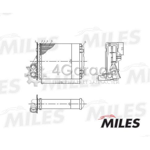 MILES ACHM001 Теплообменник отопление салона