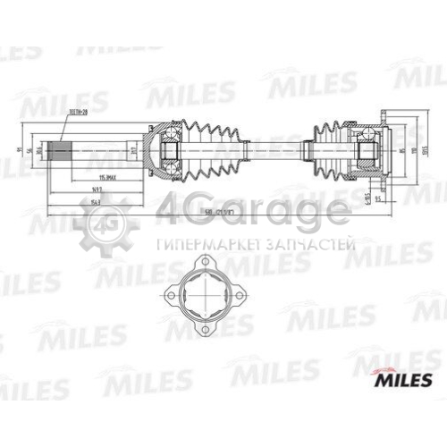 MILES GC02077 Приводной вал