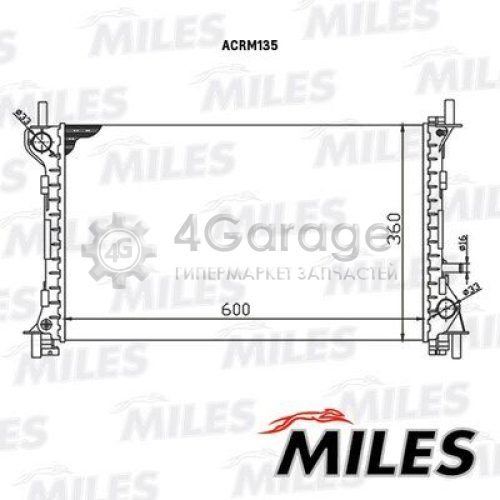 MILES ACRM135 Радиатор охлаждение двигателя