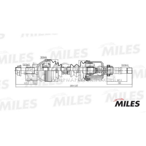 MILES GC02147 Приводной вал